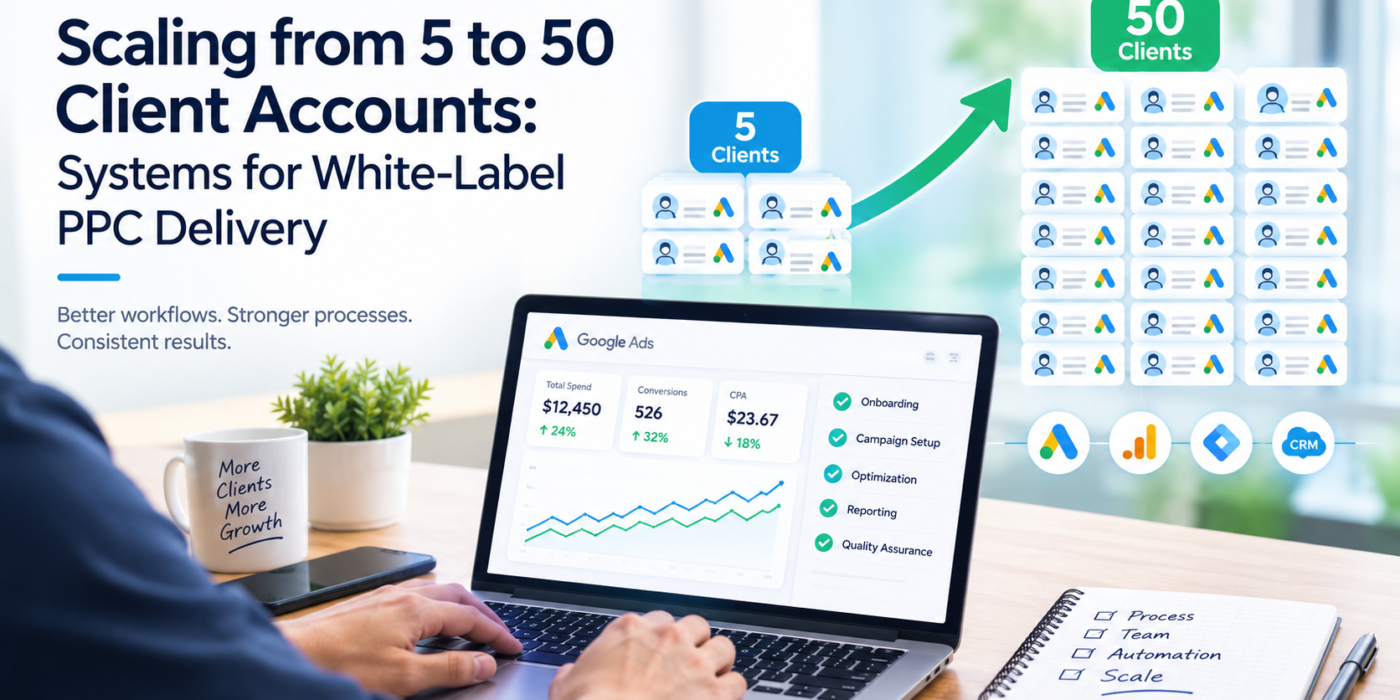Scaling White-Label PPC: 5 to 50 Client Accounts