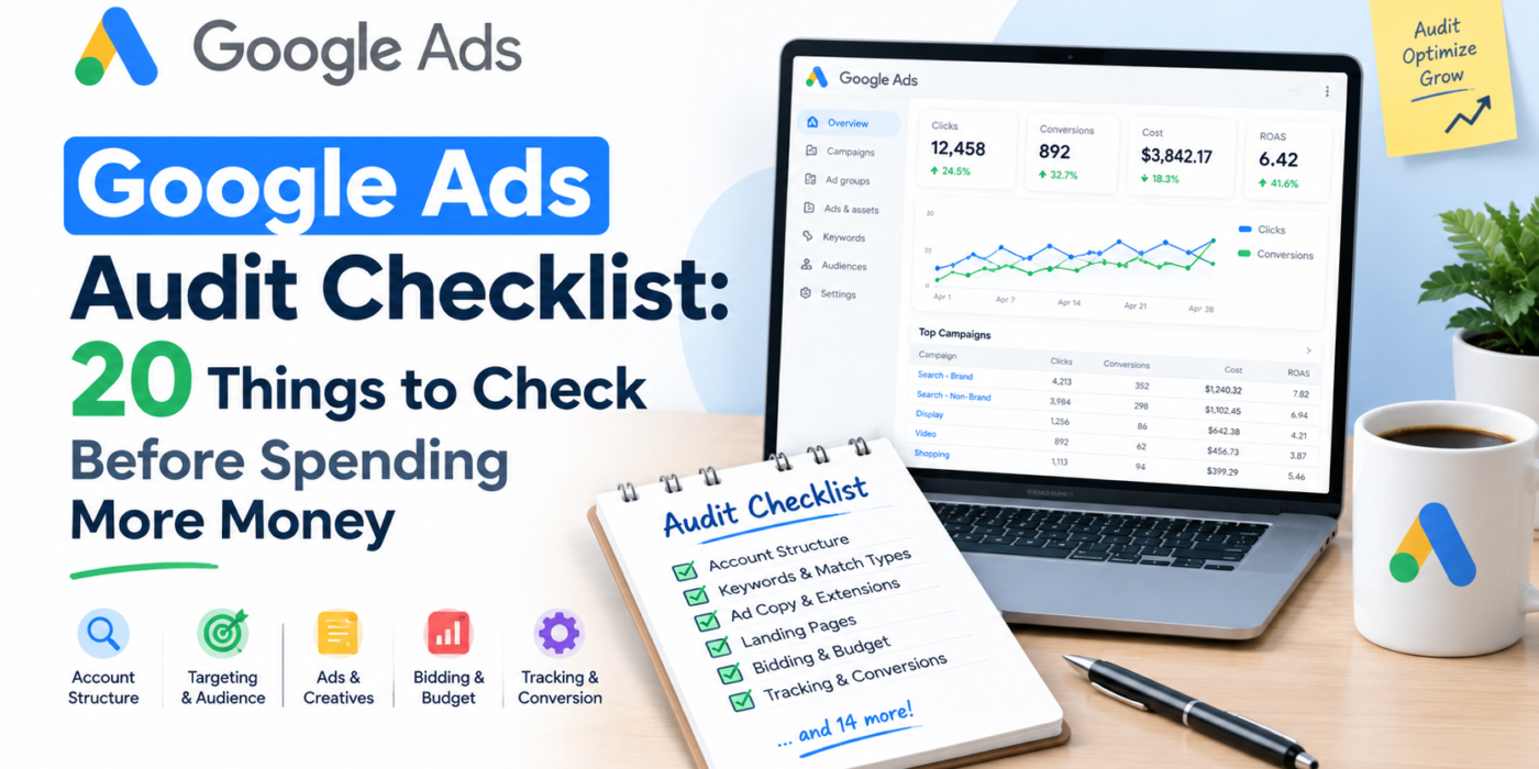 Google Ads Audit Checklist: 20 Things to Check Before Spending More Money